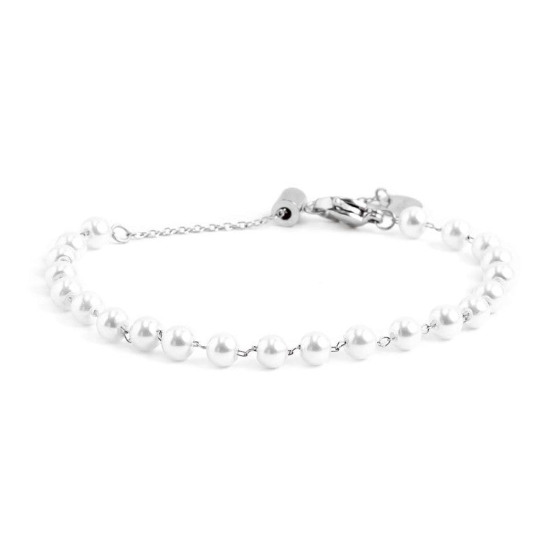 Bracciale Marlù catena con perle 4,3mm acciaio