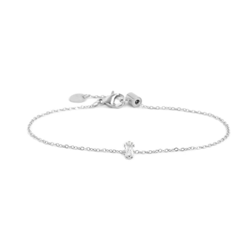 Bracciale Marlù con zircone baguette acciaio