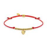 Bracciale Marlù cordino con pendente cuore con zircone oro - 1