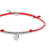 Bracciale Marlù cordino con pendente cuore con zircone acciaio - 3