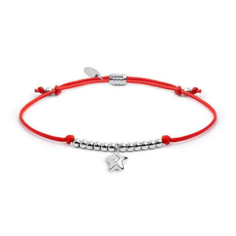 Bracciale Marlù cordino con pendente stella con zircone acciaio