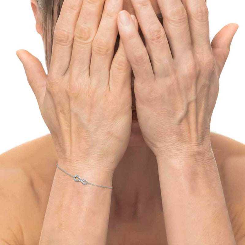 Bracciale Marlù infinito con zirconi bianchi