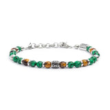 Bracciale Marlù malachite e occhio di tigre 6mm - 1