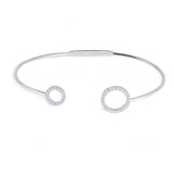 Bracciale Marlù rigido cerchi con zirconi bianchi - 1