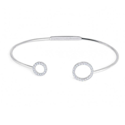 Bracciale Marlù rigido cerchi con zirconi bianchi