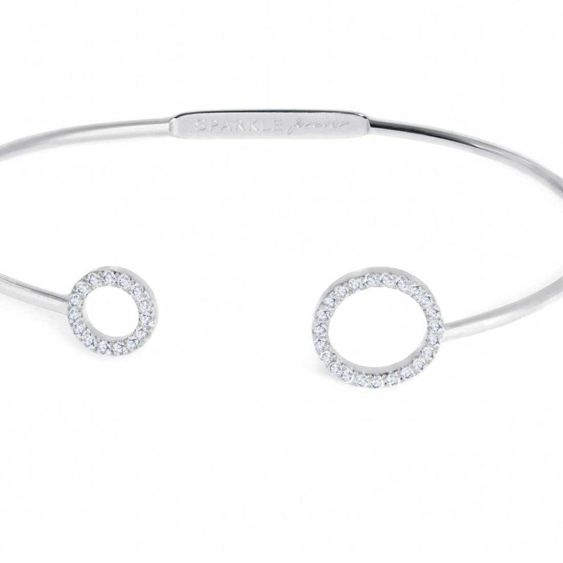 Bracciale Marlù rigido cerchi con zirconi bianchi