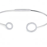 Bracciale Marlù rigido cerchi con zirconi bianchi - 2