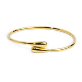 Bracciale Marlù rigido contrarié con goccia oro - 1