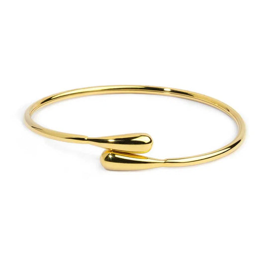 Bracciale Marlù rigido contrarié con goccia oro