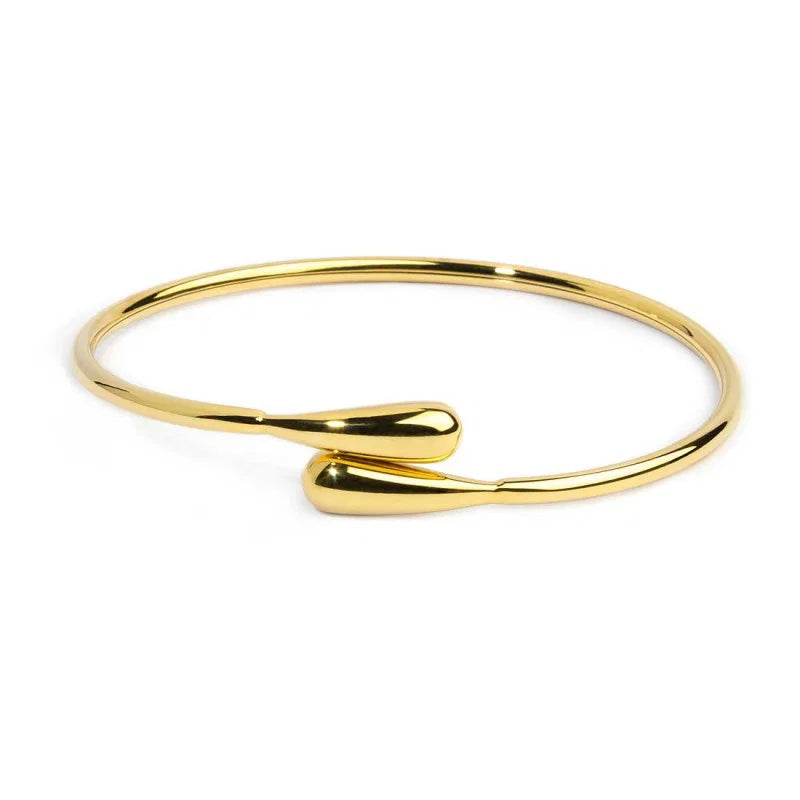 Bracciale Marlù rigido contrarié con goccia oro