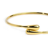 Bracciale Marlù rigido contrarié con goccia oro - 2