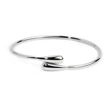 Bracciale Marlù rigido contrarié con goccia acciaio - 1