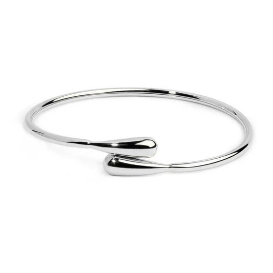 Bracciale Marlù rigido contrarié con goccia acciaio