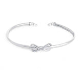 Bracciale Marlù rigido infinito con zirconi bianchi - 1