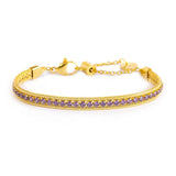Bracciale Marlù tennis zirconi baguette catena snake squadrata oro - 2