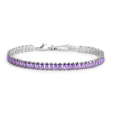 Bracciale Marlù tennis zirconi baguette acciaio - 4