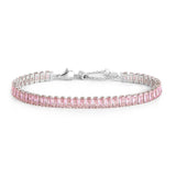 Bracciale Marlù tennis zirconi baguette acciaio - 2