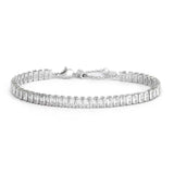 Bracciale Marlù tennis zirconi baguette acciaio - 1