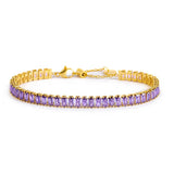 Bracciale Marlù tennis zirconi baguette oro - 4