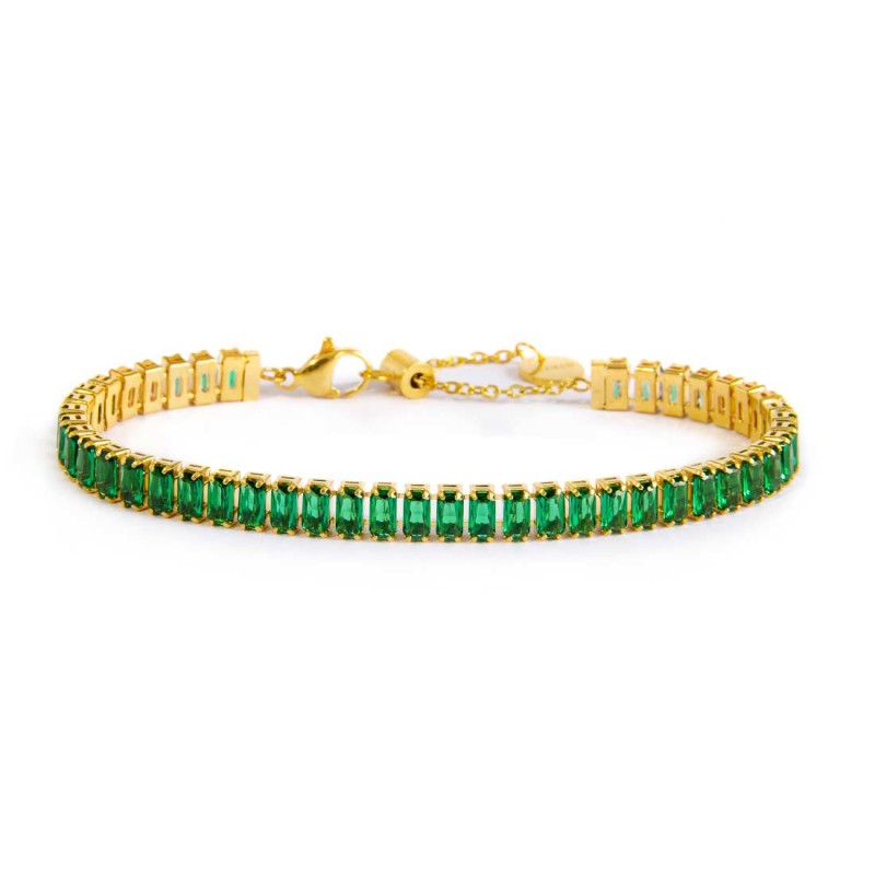 Bracciale Marlù tennis zirconi baguette oro