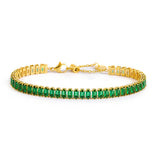 Bracciale Marlù tennis zirconi baguette oro - 2