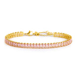 Bracciale Marlù tennis zirconi baguette oro - 3
