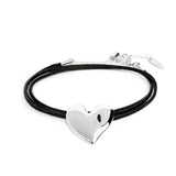 Bracciale Marlù triplo filo con cordino cerato con cuore irregolare Acciaio - 1