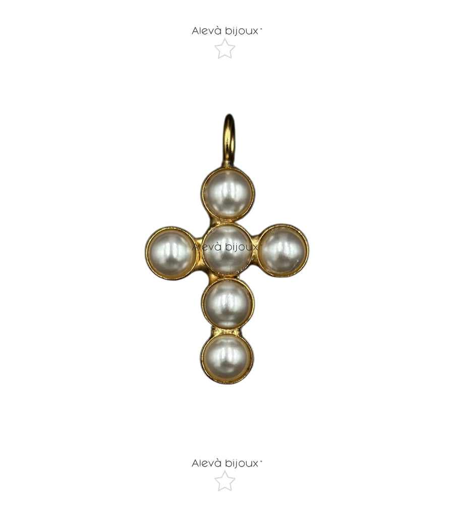 Ciondolo Aleva' Bijoux Croce Tonda Sparkle