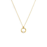 Collana Marlù catena con centrale a forma organica con perla oro - 1