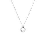 Collana Marlù catena con centrale a forma organica con perla acciaio - 1