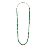 Collana con sfere malachite e occhio di tigre - 1