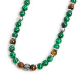 Collana con sfere malachite e occhio di tigre - 2