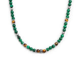 Collana con sfere malachite e occhio di tigre - 3