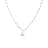 Collana Marlù con stella centrale con zircone acciaio - 1