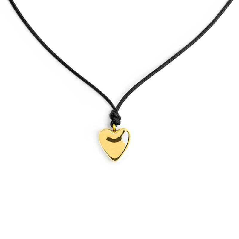 Collana Marlù cordino con cuore oro