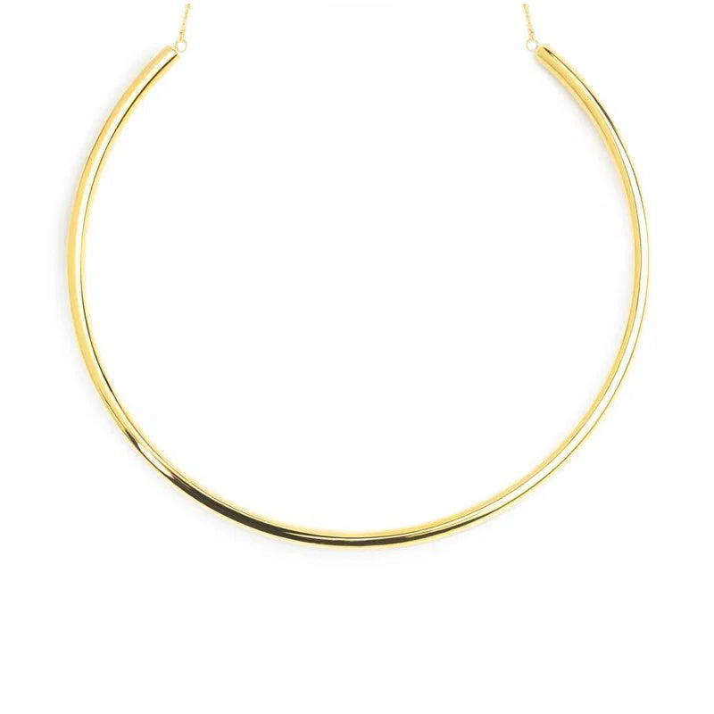 Collana Marlù tubolare a sezione tonda oro