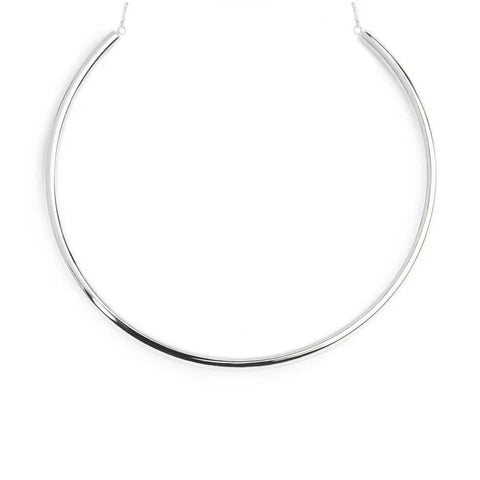 Collana Marlù tubolare a sezione tonda acciaio