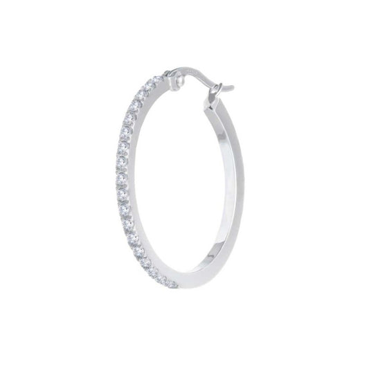 Orecchino Marlù a cerchio 2,9 cm con zirconi