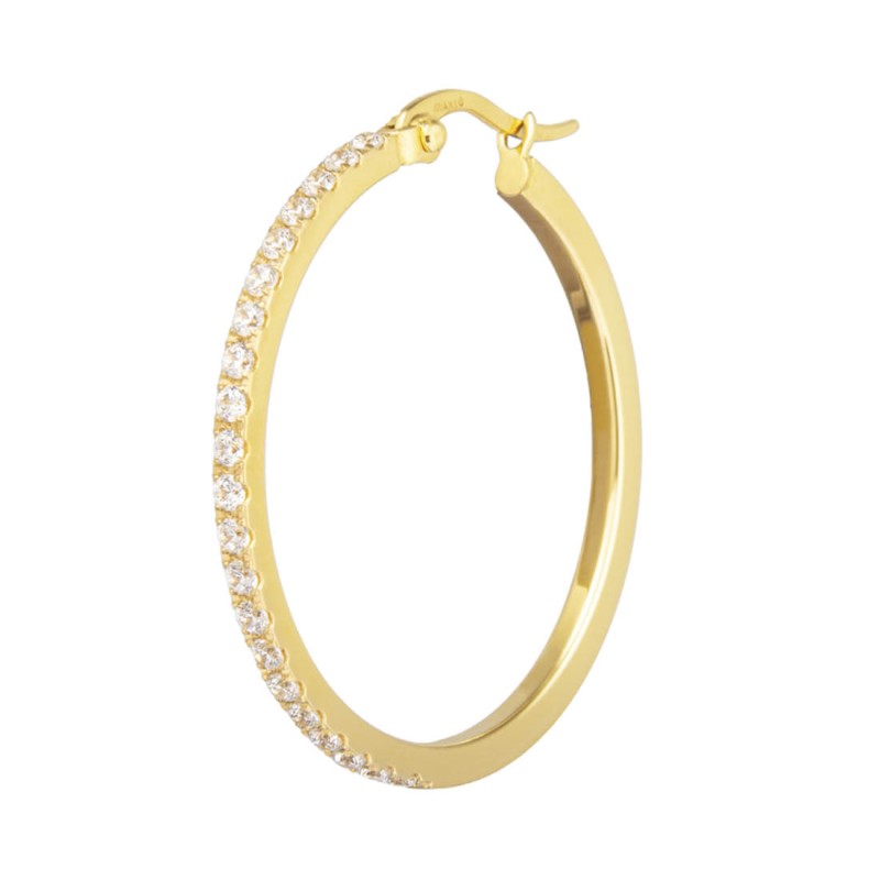 Orecchino Marlù a cerchio 3,2 cm con zirconi