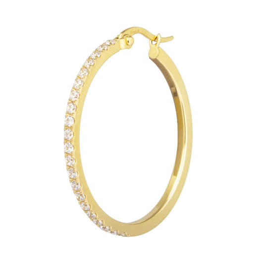 Orecchino Marlù a cerchio 3,2 cm con zirconi