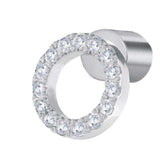 Orecchino Marlù a lobo cerchio 0,8cm con zirconi bianchi - 3