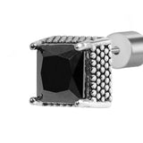 Orecchino Marlù a lobo con zircone nero quadrato 0,7mm - 4