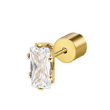 Orecchino Marlù a lobo zircone baguette - 1