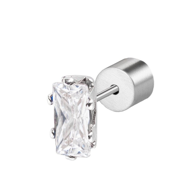 Orecchino Marlù a lobo zircone baguette