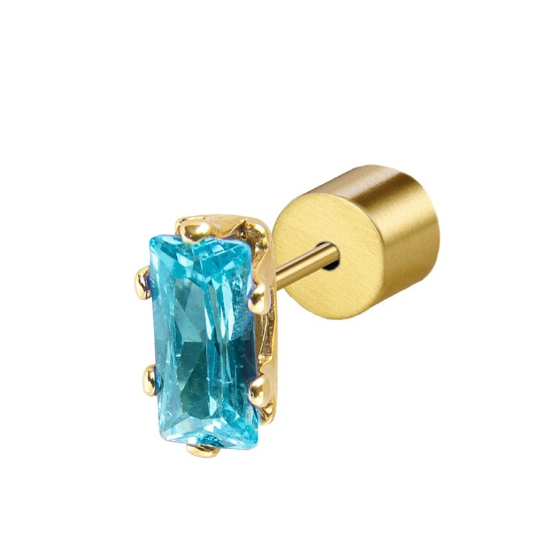 Orecchino Marlù a lobo zircone baguette