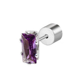 Orecchino Marlù a lobo zircone baguette - 9