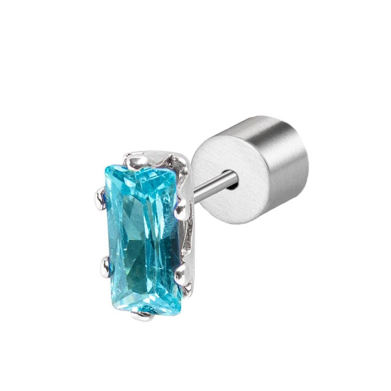 Orecchino Marlù a lobo zircone baguette